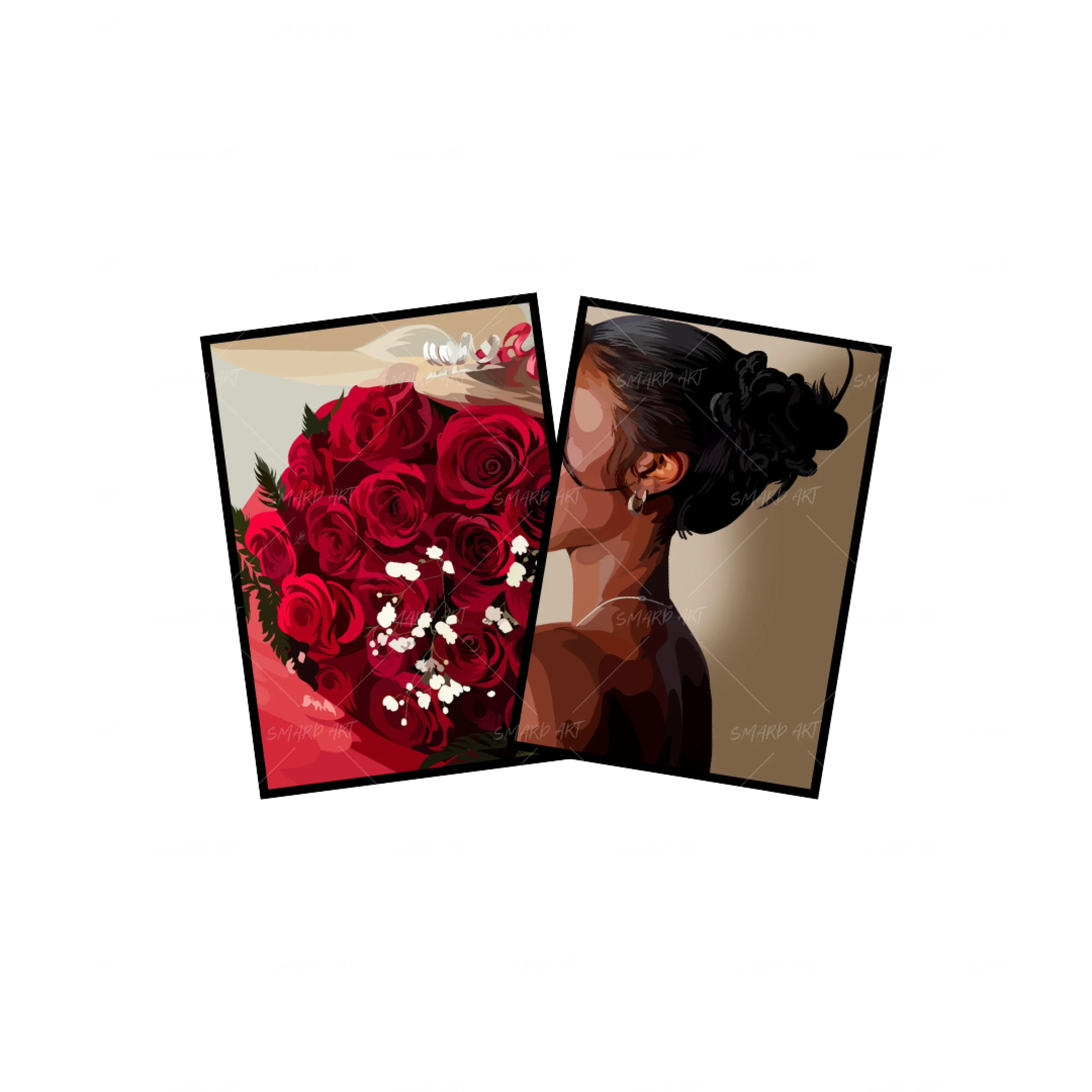 Art Print Bundle : Red Roses + Soft & Simple V - Image 2
