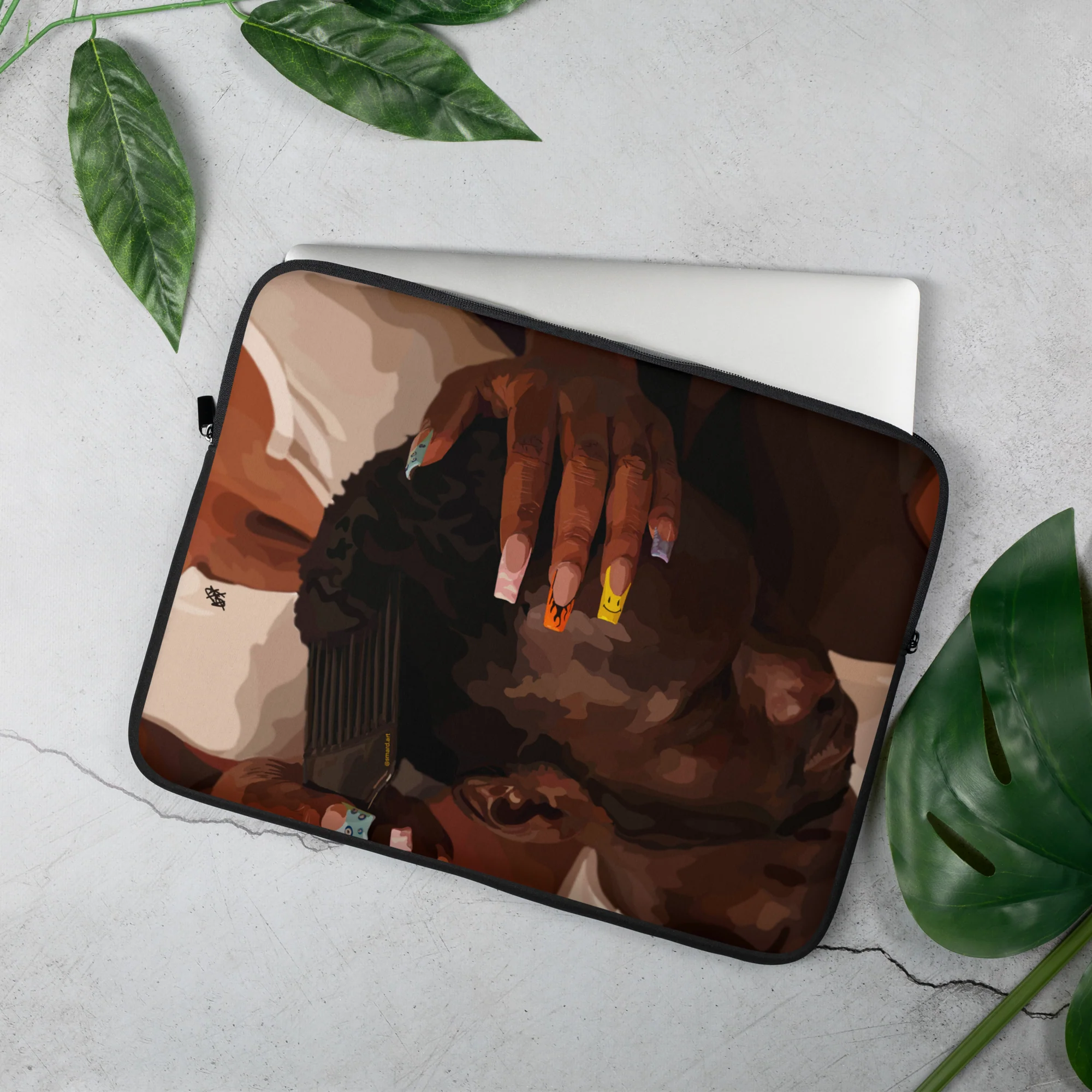 Black Love III Laptop Sleeve - Image 2