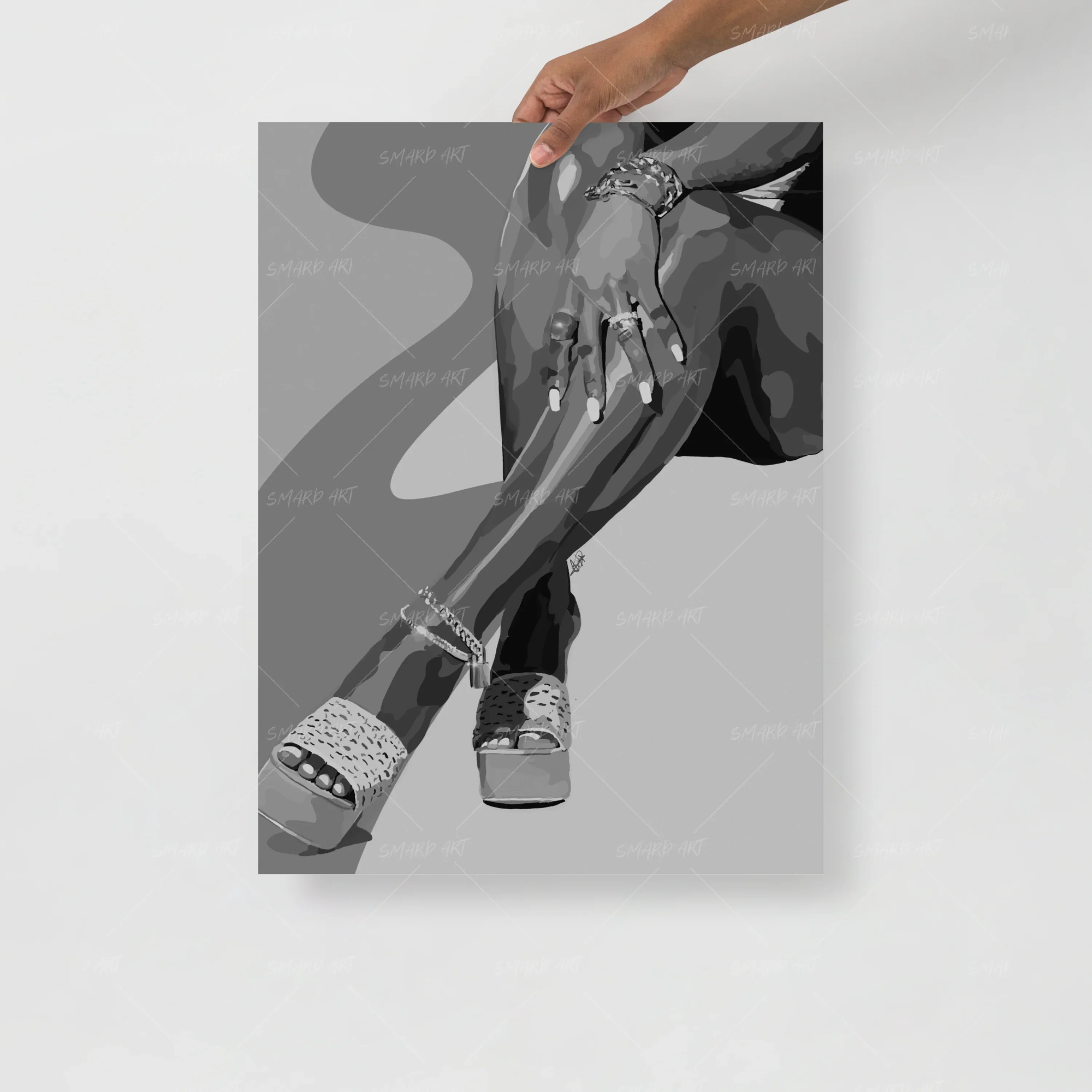 Legs And Green Touch B&W - Image 3
